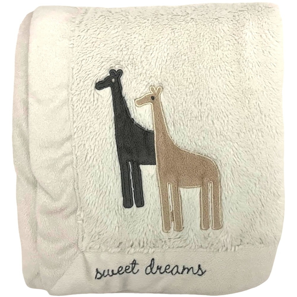 Wendy Bellissimo Beige Giraffe Sweet Dreams Baby Blanket Plush‎ Unisex Soft